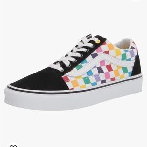 Rainbow checkers old skool vans shoes
